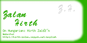 zalan hirth business card